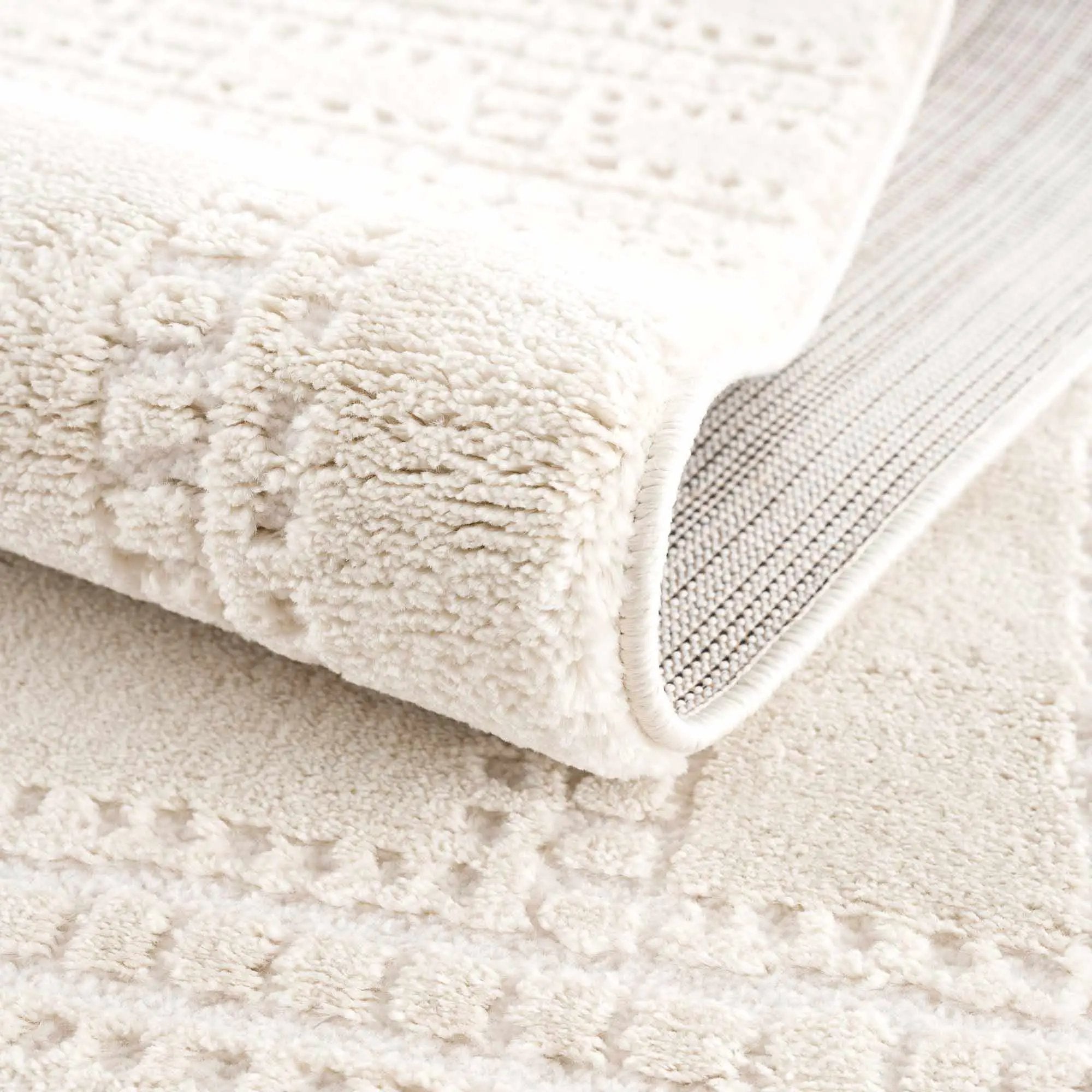 Ryuu Ivory Carved Area Rug by Boutique Rugs