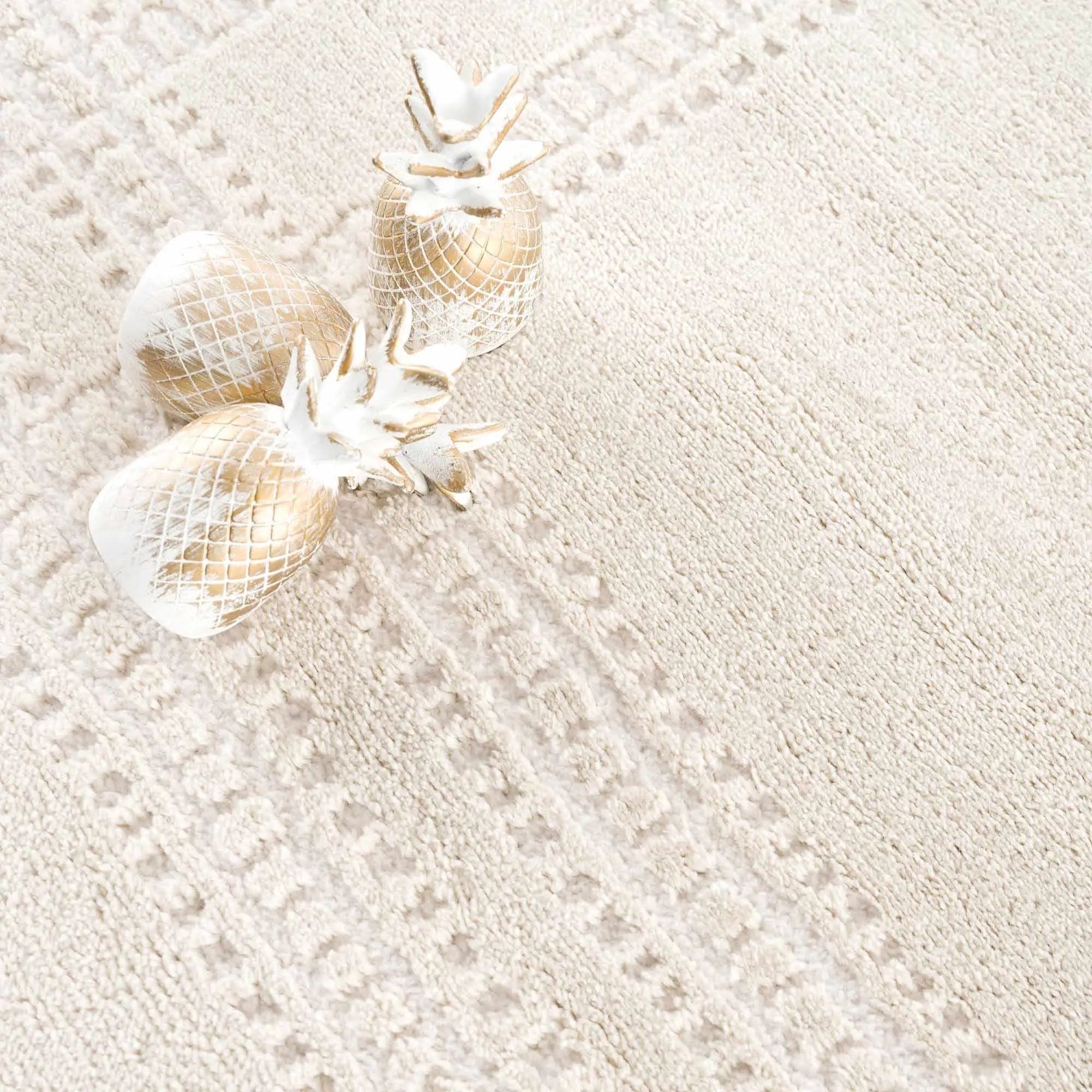 Ryuu Ivory Carved Area Rug by Boutique Rugs