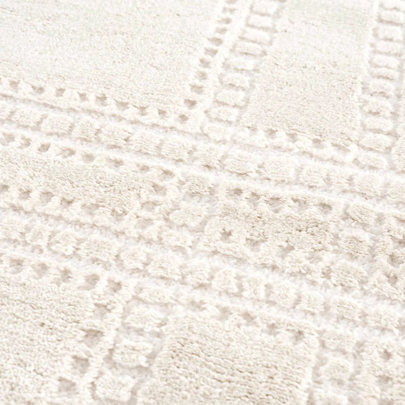 Ryuu Ivory Carved Area Rug by Boutique Rugs
