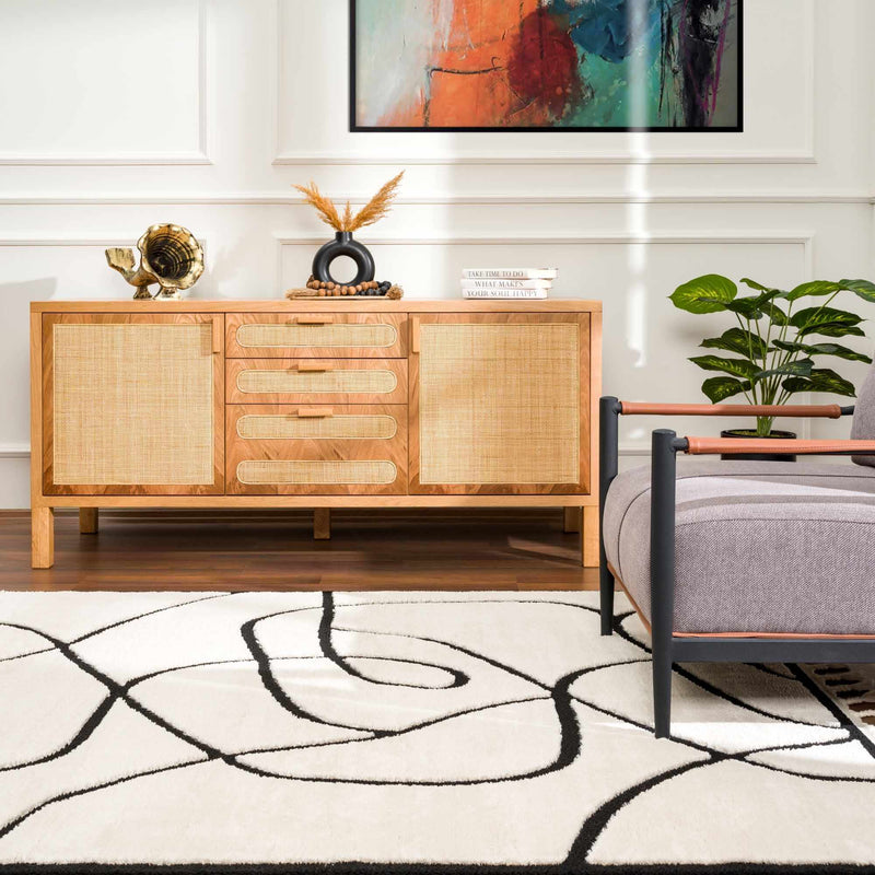Azana Black & White Area Rug by Boutique Rugs