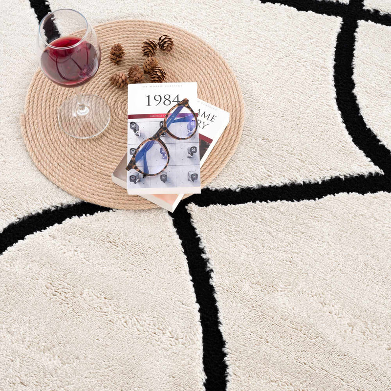 Azana Black & White Area Rug by Hauteloom