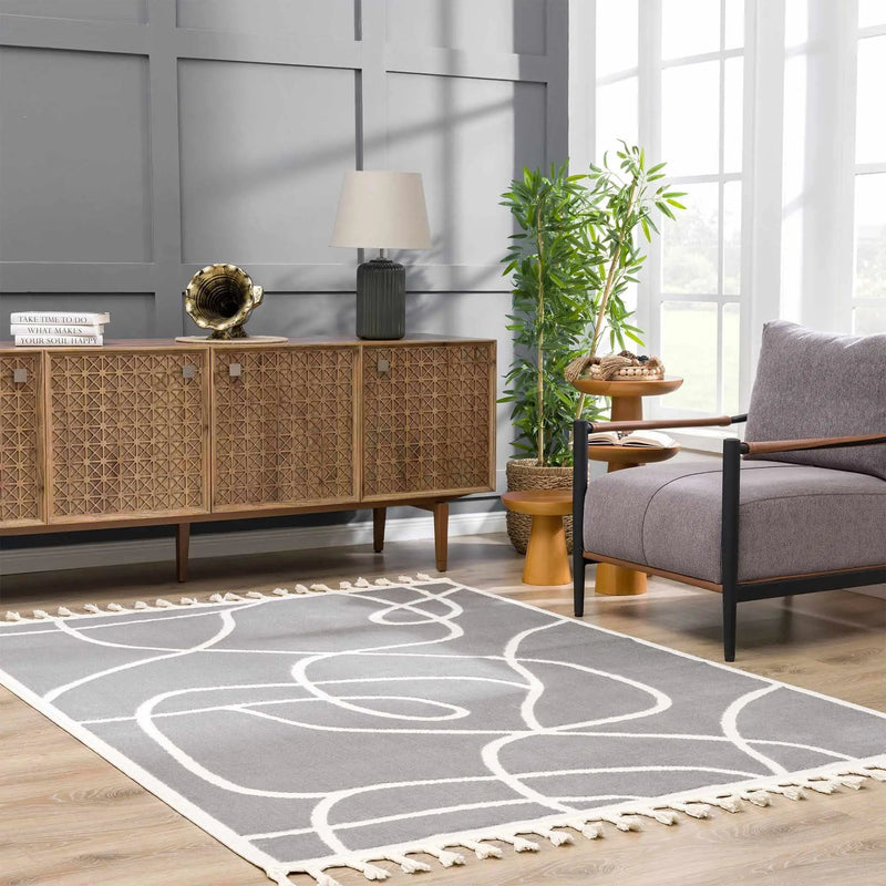 Azana Gray Area Rug by Hauteloom