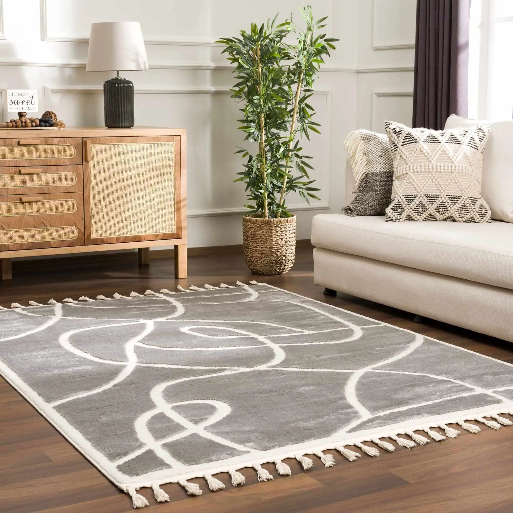 Azana Gray Area Rug by Hauteloom