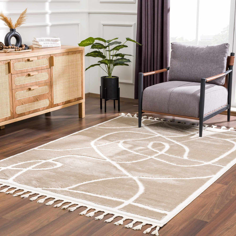 Azana Cream Area Rug by Hauteloom