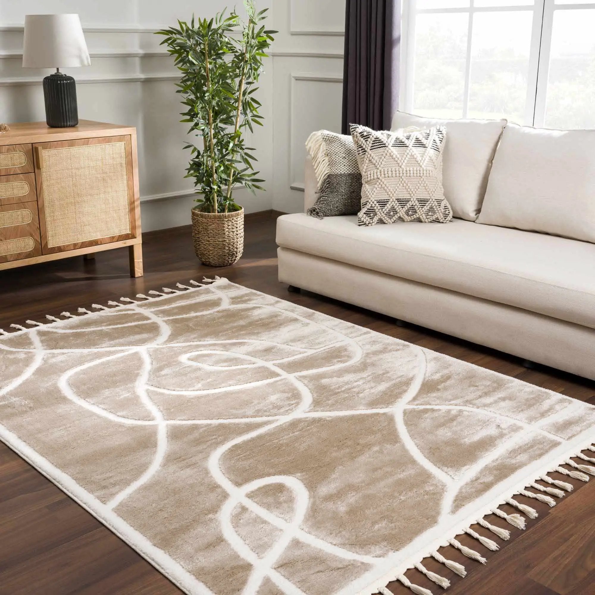 Azana Cream Area Rug by Hauteloom