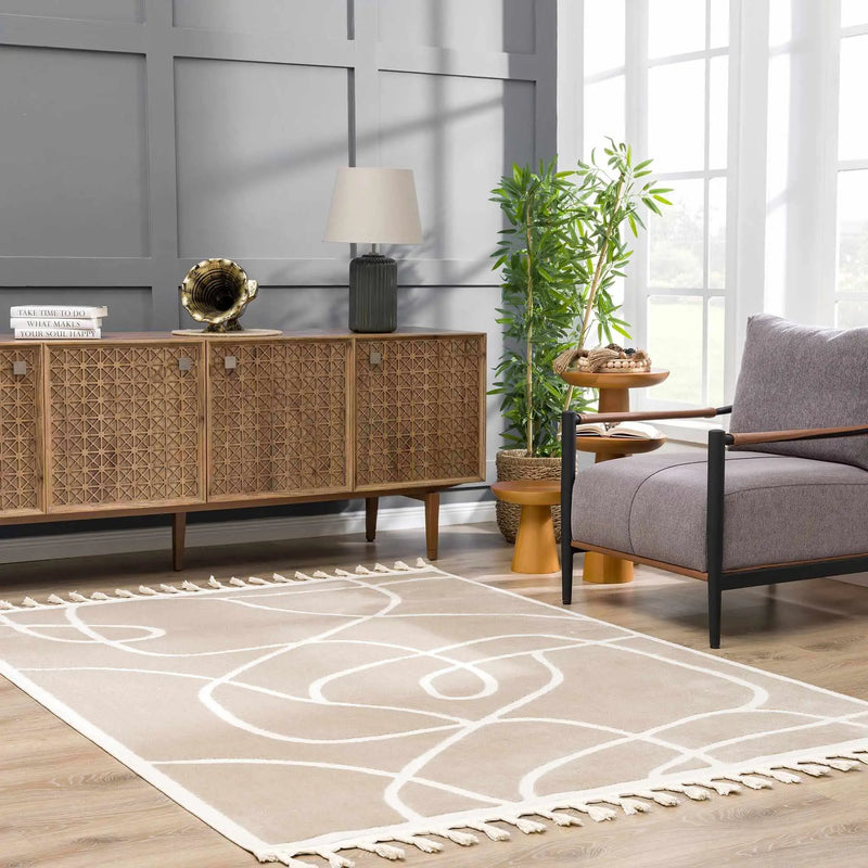 Azana Cream Area Rug by Hauteloom