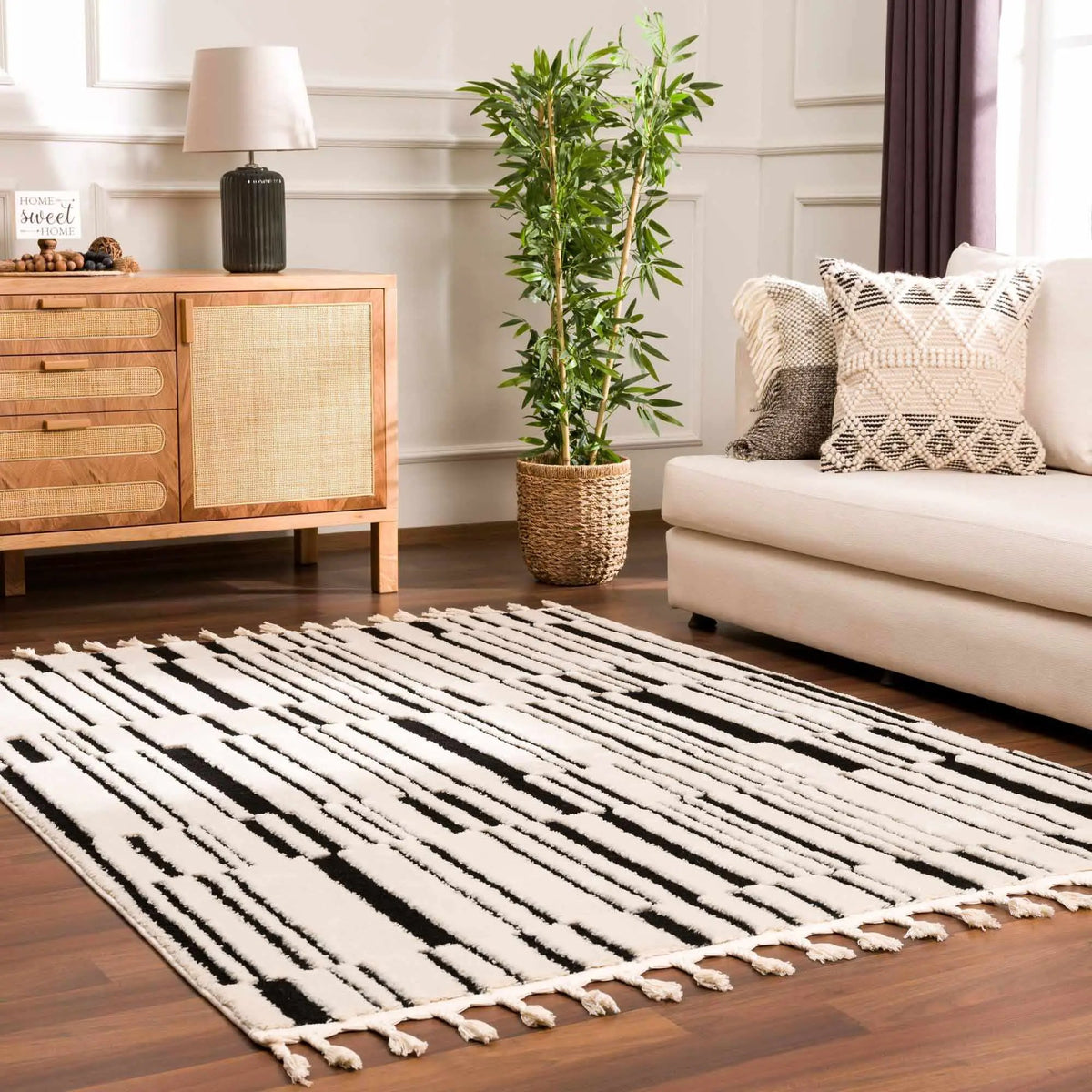Bansi Area Rug, installed in a room