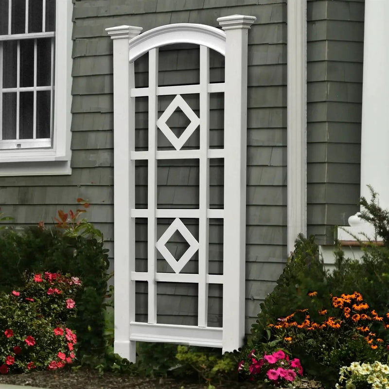59-inch Outdoor Weather Resistant White Vinyl Garden Trellis by HomePacific