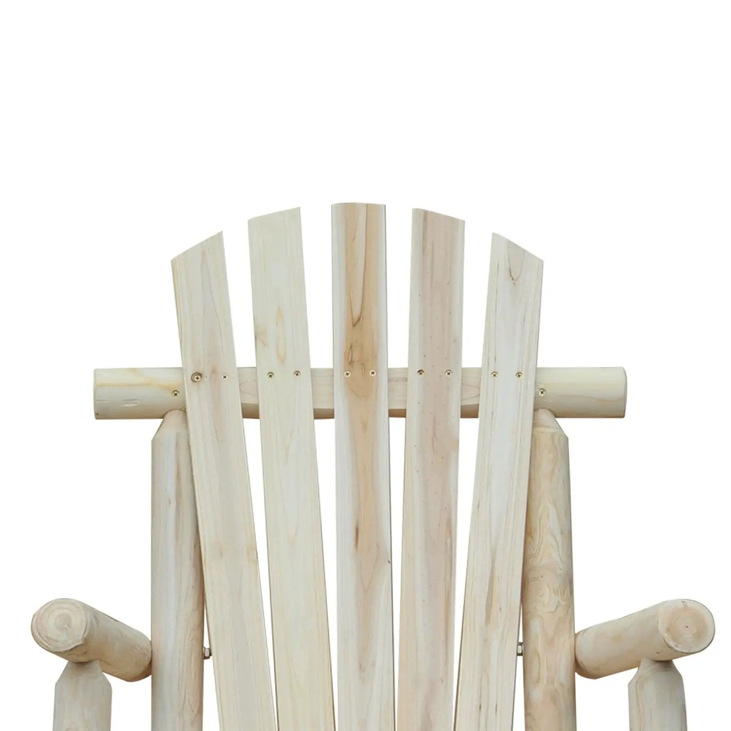FarmHouse Classical Fir Wood Rocking Adirondack Chair Natural - Set of 2 by HomePacific