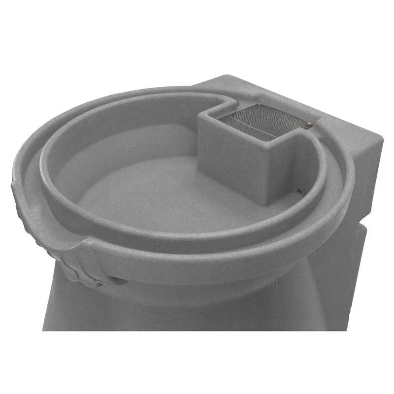 Grey Granite 65 Gallon Plastic Urn Rain Barrel with Planter Top by HomePacific