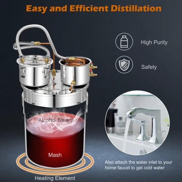 10 Gallon Stainless Steel Alcohol Still Fermenting / Distilling Kit by HomePacific