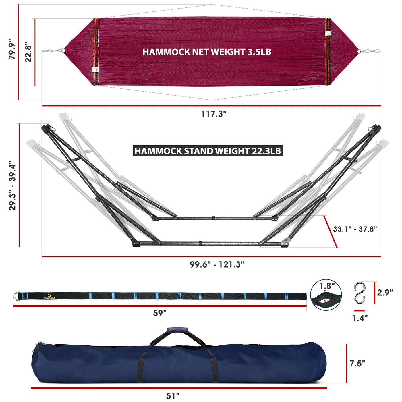 Comfort Set Original Hammock Stand by Megsu