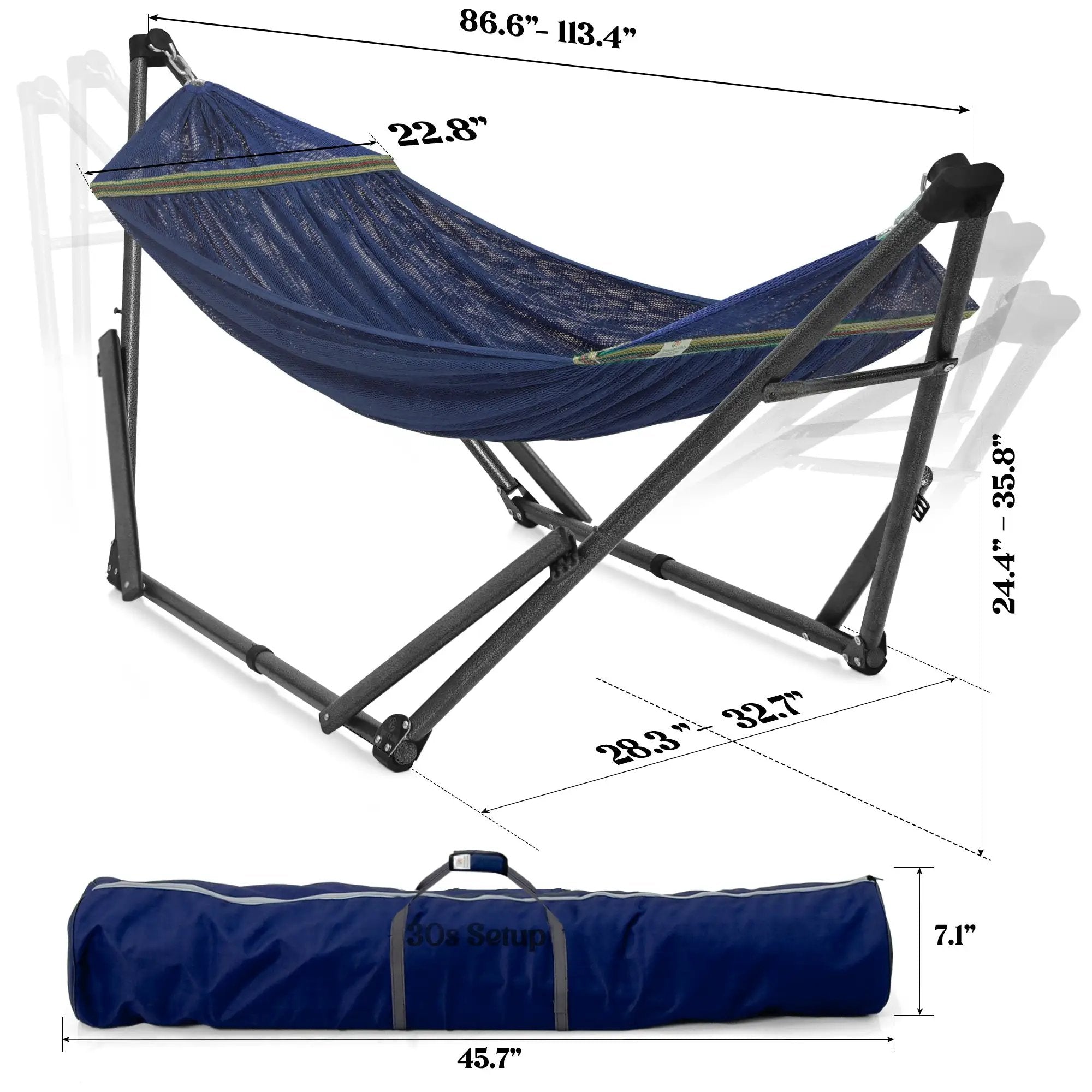 Tranquillo Uniki Collapsible Hammock Stand for Ultimate Relaxation by Megsu