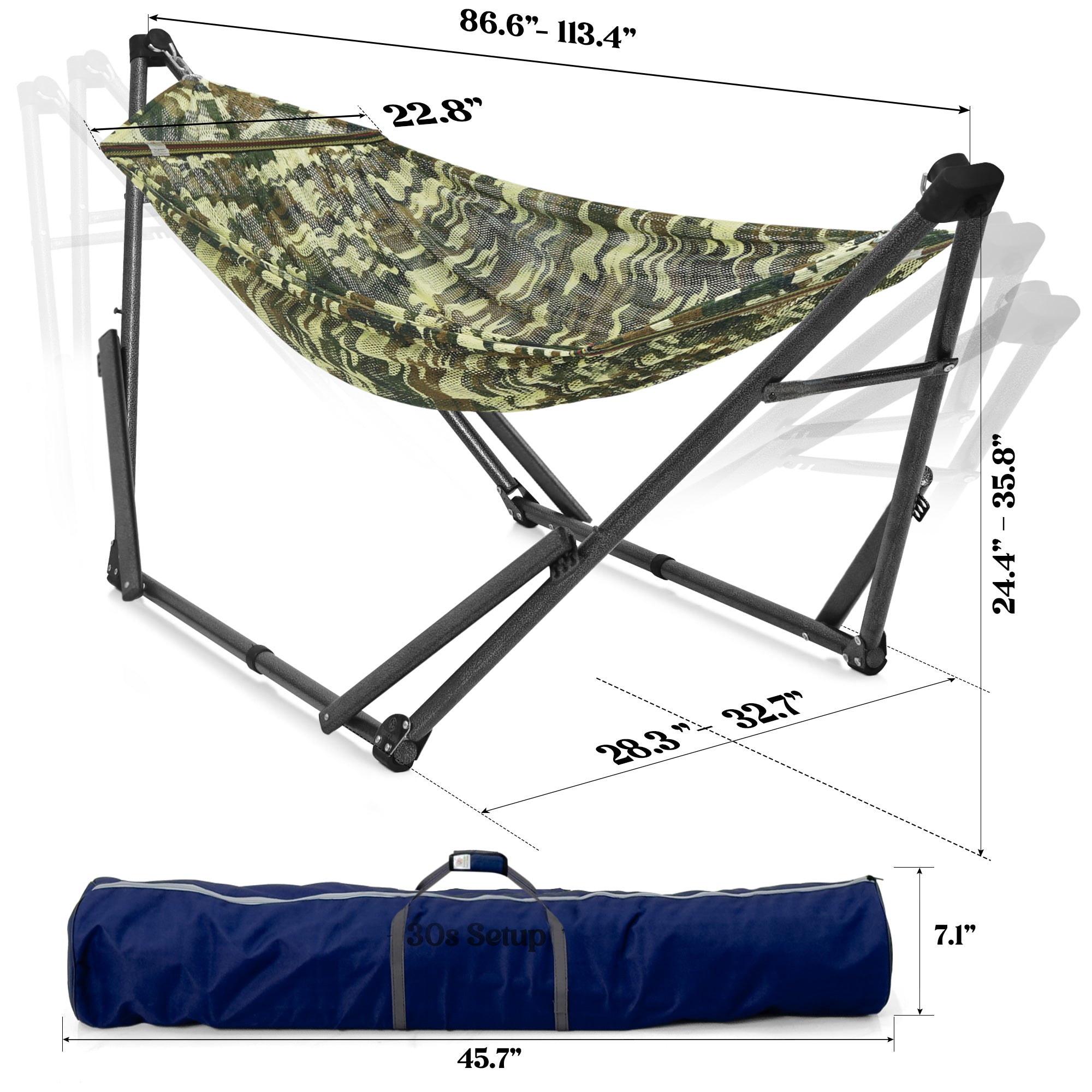 Tranquillo Uniki Collapsible Hammock Stand for Ultimate Relaxation by Megsu