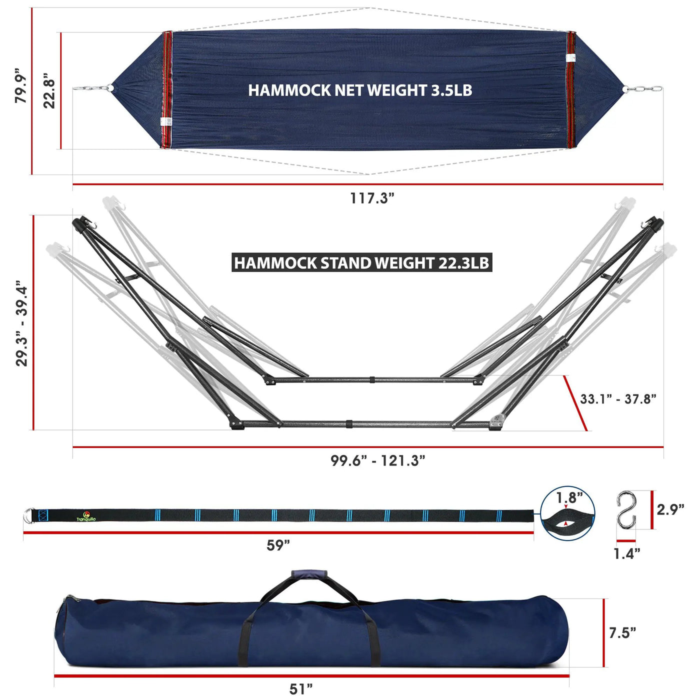 Comfort Set Original Hammock Stand by Megsu