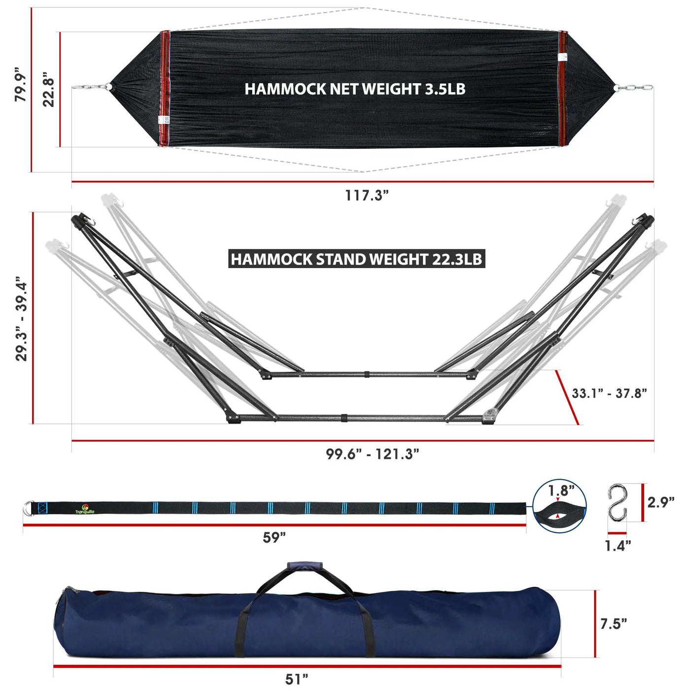 Comfort Set Original Hammock Stand by Megsu