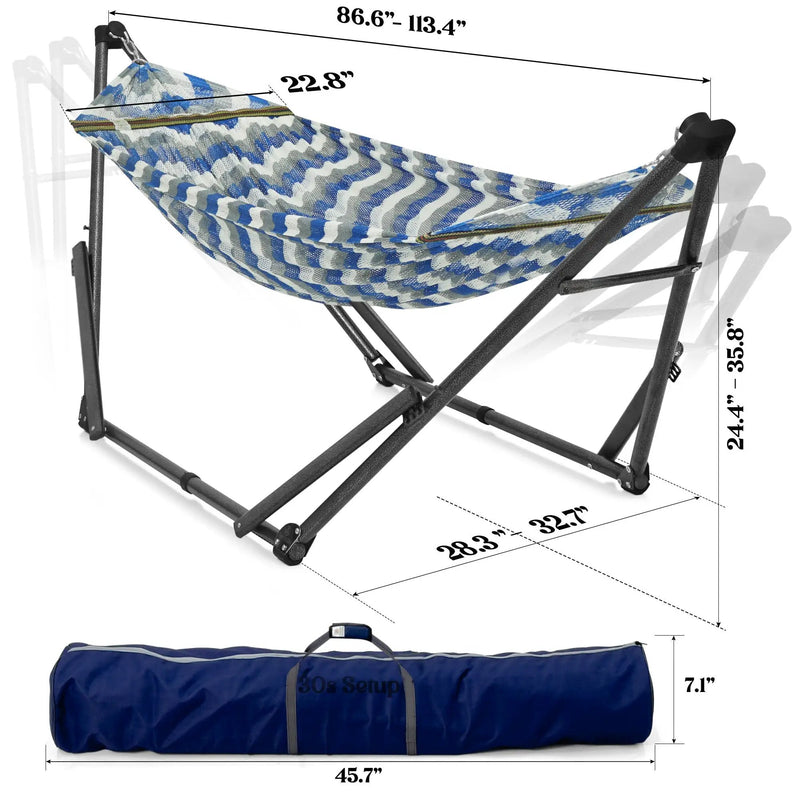 Tranquillo Uniki Collapsible Hammock Stand for Ultimate Relaxation by Megsu