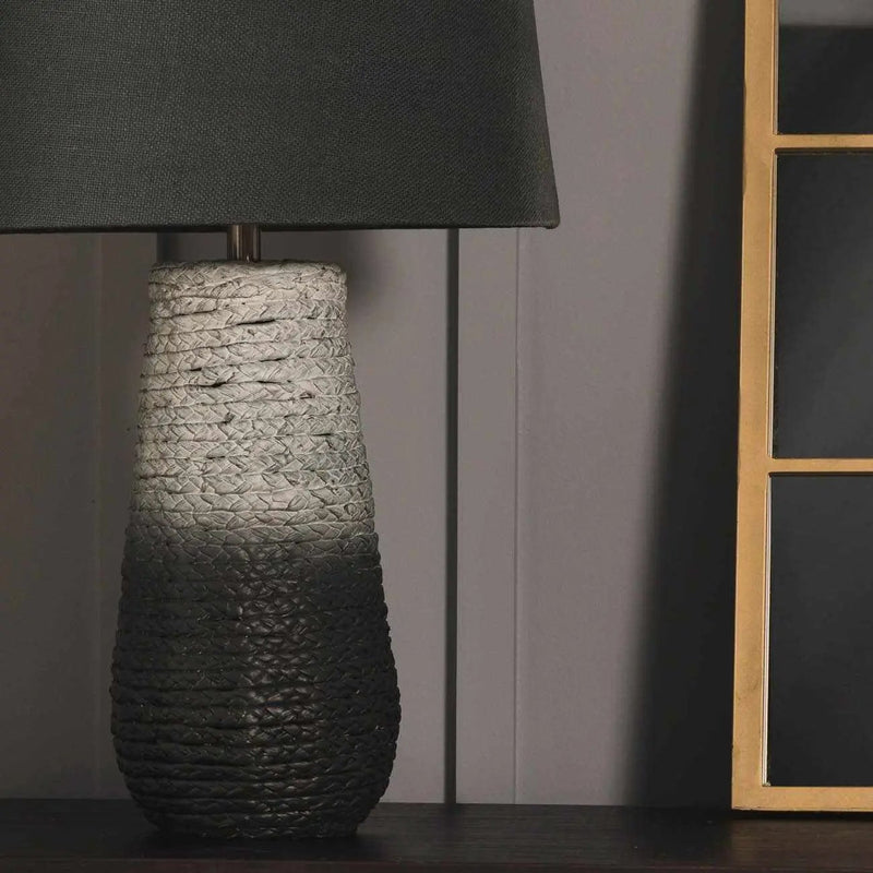 Dingras Pale Blue Jute Table Lamp - Clearance by Boutique Rugs