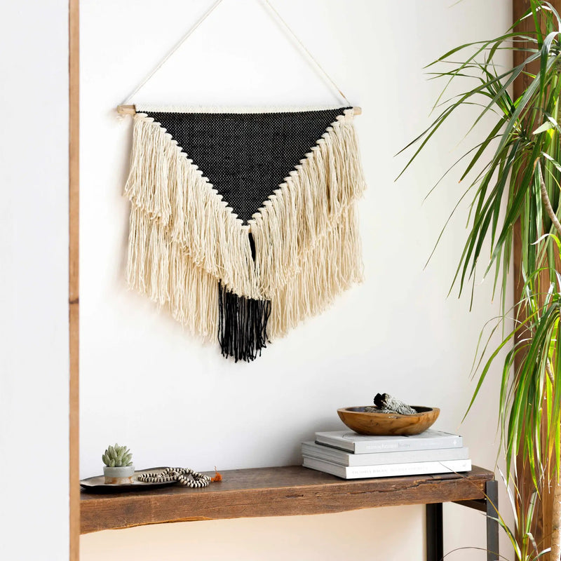 Dingus Jute and Wood Wall Hanging - Clearance by Boutique Rugs
