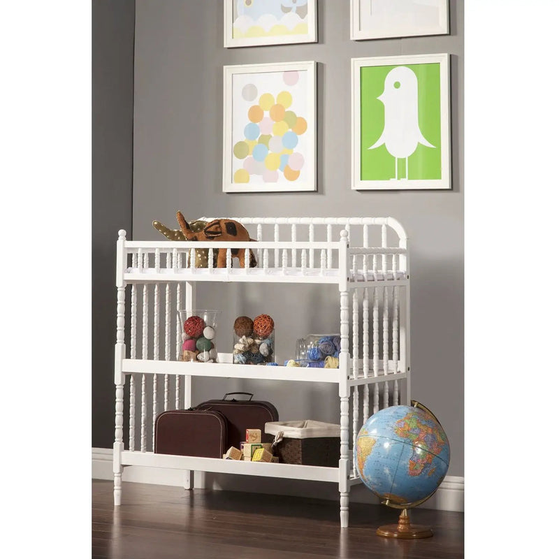 White Wood Changing Table with 1-inch Waterproof Changing Pad by HomePacific