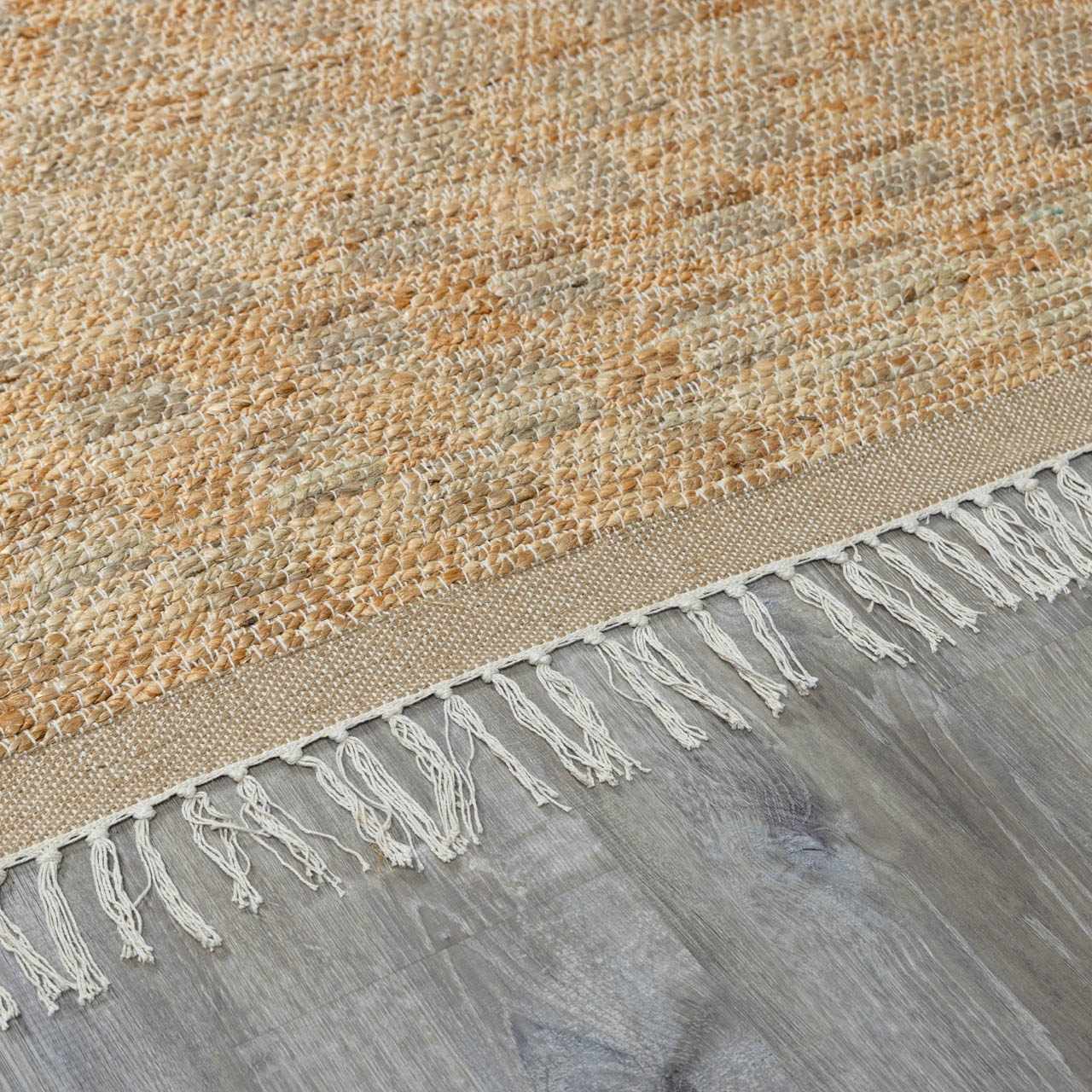Lonut Checkered Jute Area Rug - Clearance by Boutique Rugs