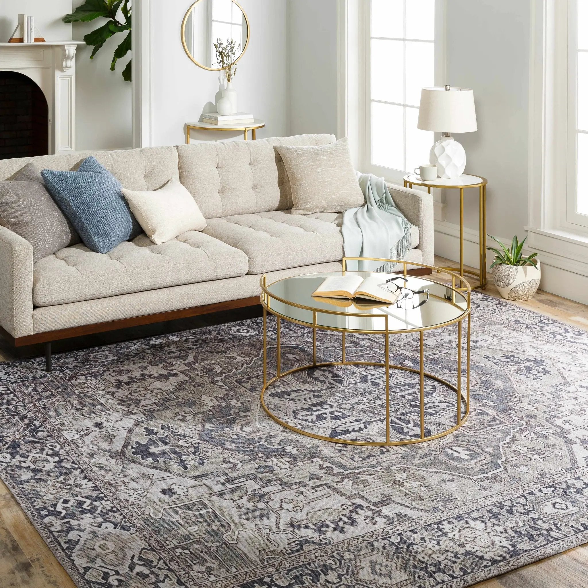 Neyland Iris Gray Area Rug 2359 by Boutique Rugs
