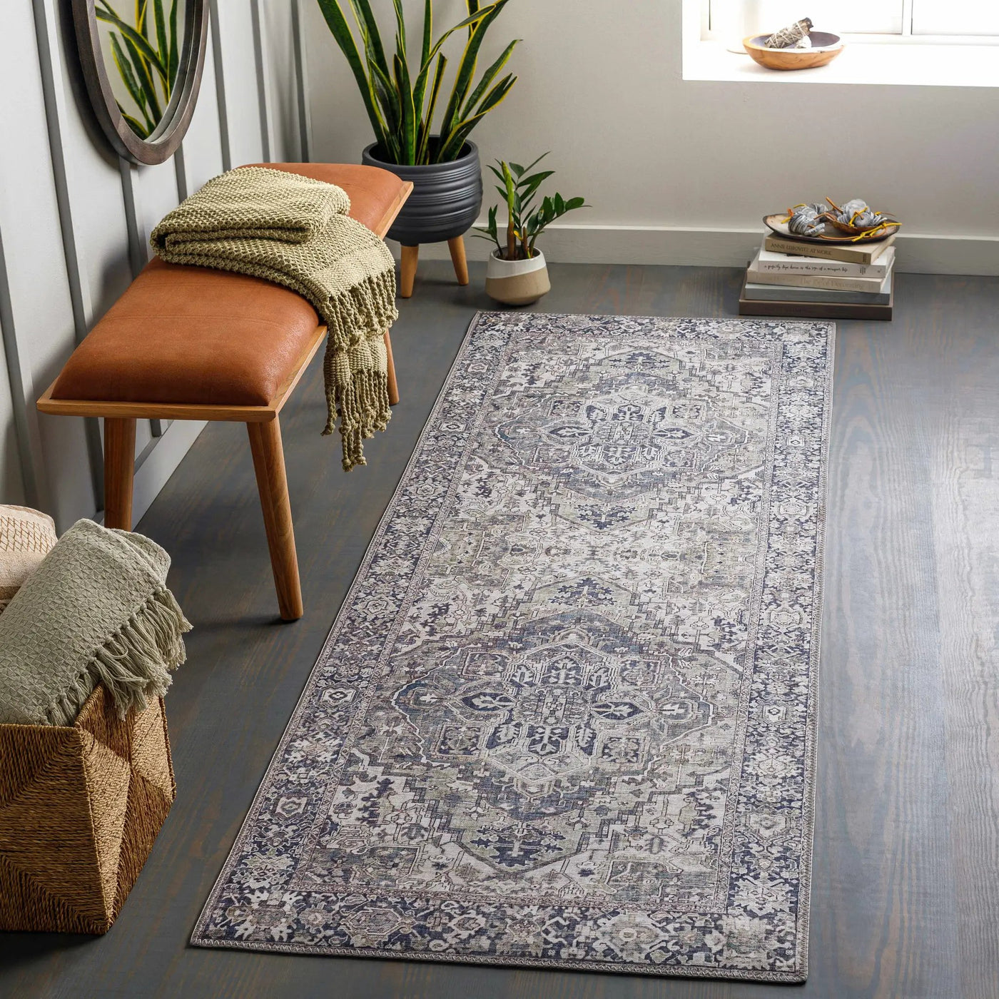 Neyland Iris Gray Area Rug 2359 by Boutique Rugs
