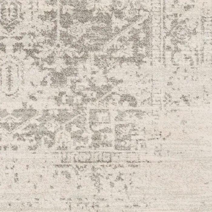 3' x 5' Distressed Oriental Area Rug in Light Grey / Beige by HomePacific