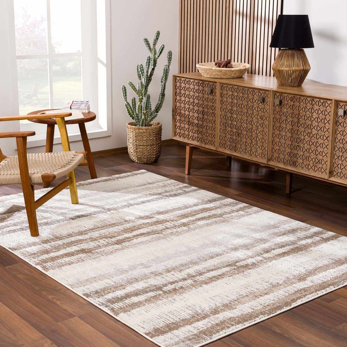 Asmara Brown Area Rug, installed in a room 3