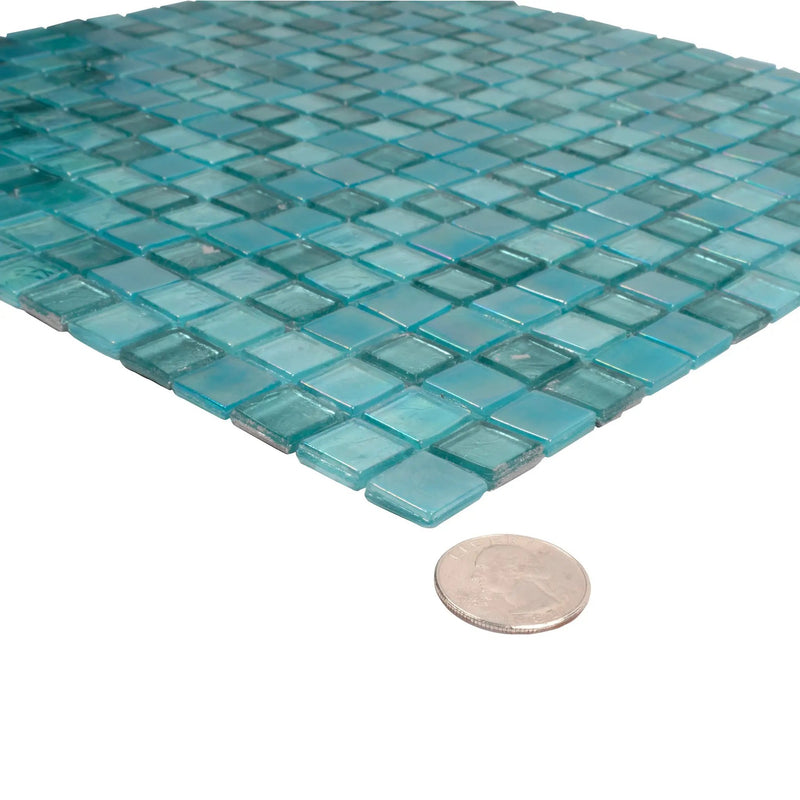 Mint Green 12x12 Uniform Square Glossy Glass Mosaic Tile (20 pack, 18.69 sq ft/case) by Apollo Tile