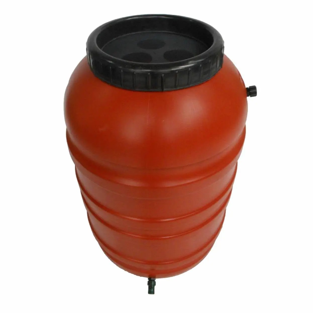Terra Cotta Red HDPE Plastic 55-Gallon Rain Barrel with Spigot by HomePacific
