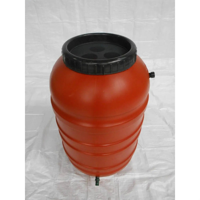 Terra Cotta Red HDPE Plastic 55-Gallon Rain Barrel with Spigot by HomePacific