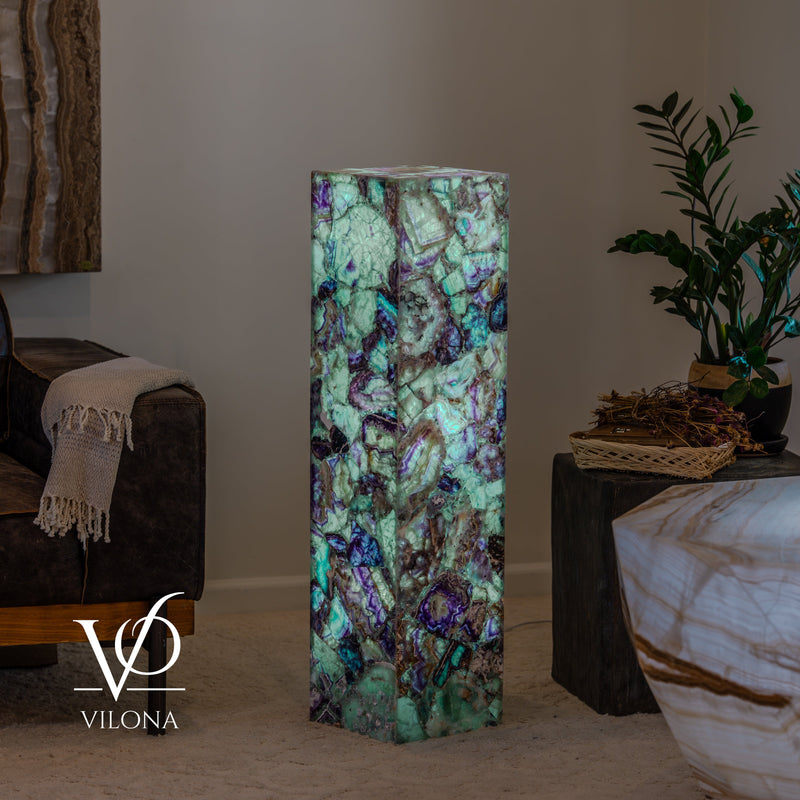 Fluorite Crystal Floor Lamp #5 – 39.5" Tall × 10" × 10", photo 7 of 15