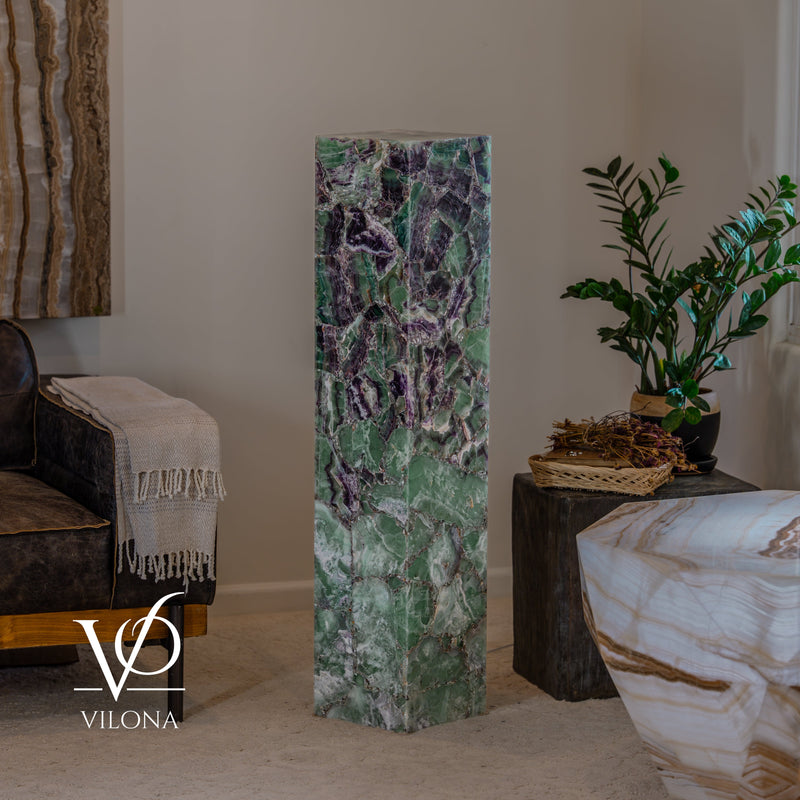 Fluorite Floor Lamp #7 – 47.5" Tall × 10" Square, photo 3 of 15