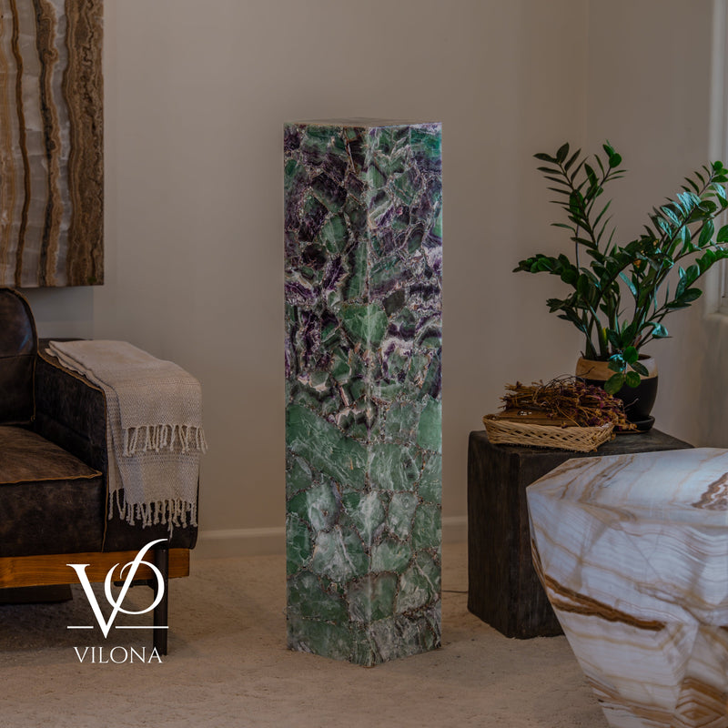 Fluorite Floor Lamp #7 – 47.5" Tall × 10" Square, photo 7 of 15