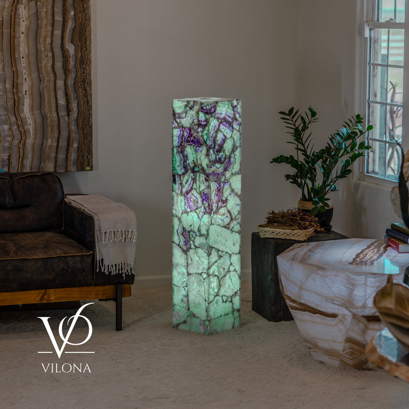 Fluorite Floor Lamp #7 – 47.5" Tall × 10" Square, photo 15 of 15