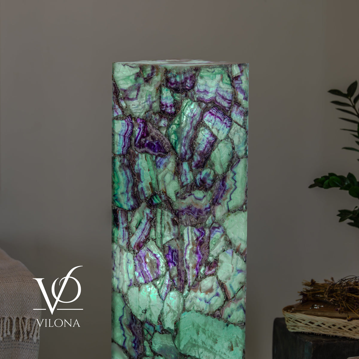 Fluorite Floor Lamp #7 – 47.5" Tall × 10" Square, photo 2 of 15