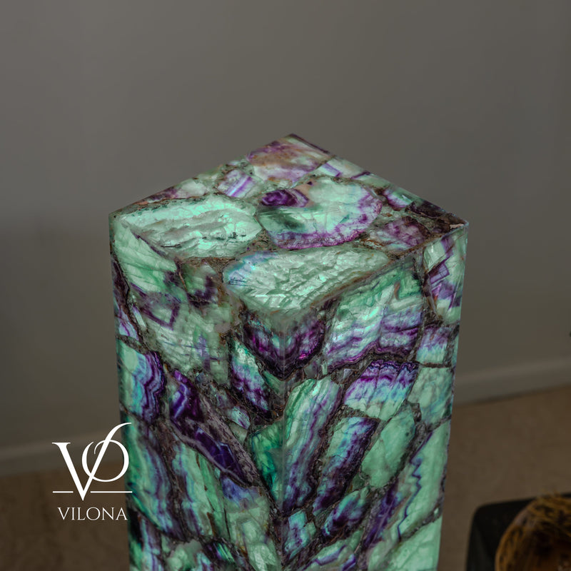 Fluorite Floor Lamp #7 – 47.5" Tall × 10" Square, photo 12 of 15