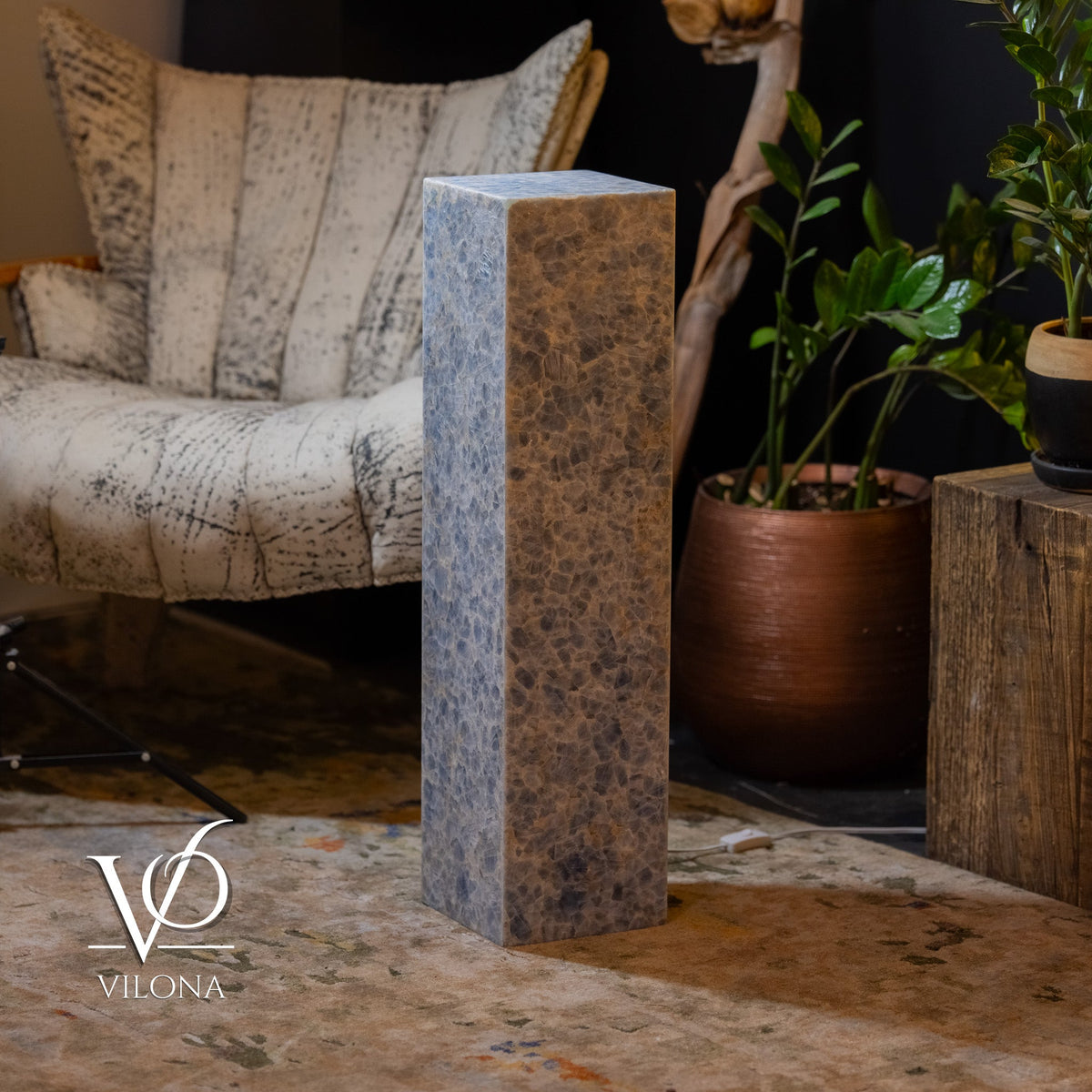 Arctic Onyx Floor Lamp - Small - 31.5"H x 8"W - Square - #3, photo 2 of 10