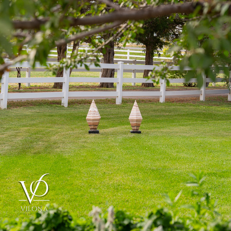 Sahara Onyx Bi-Pyramid Sculptural Lamp Pair – Natural Stone Lighting, photo 15 of 31