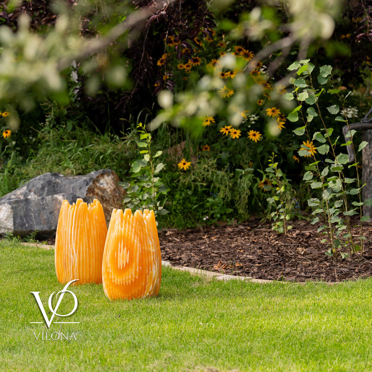 Miami Sunset Onyx Crown Lamps - Sculptural Natural Stone Pair, photo 21 of 31