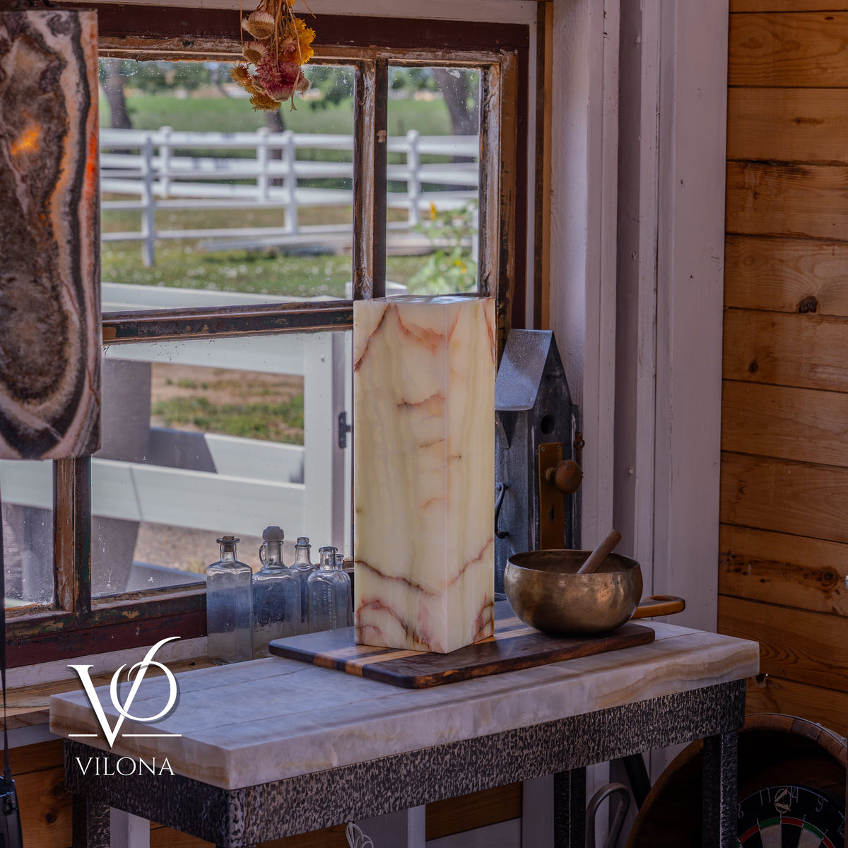 Bamboo Onyx Table Lamp – Light Edition #1 – 19.75" Tall × 6" Wide, photo 2 of 17
