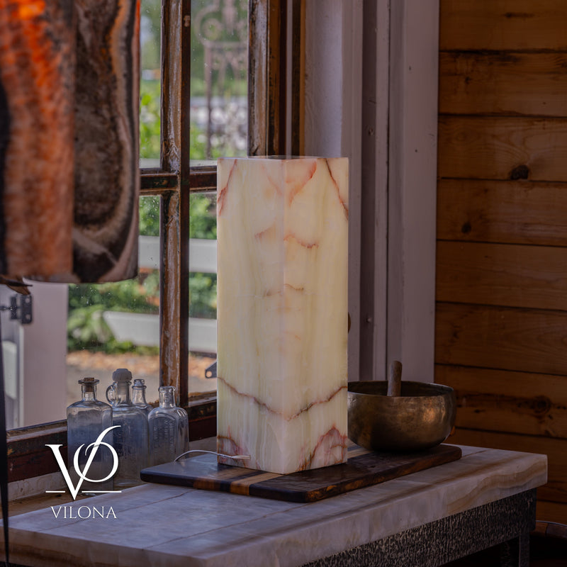 Bamboo Onyx Table Lamp – Light Edition #1 – 19.75" Tall × 6" Wide, photo 16 of 17