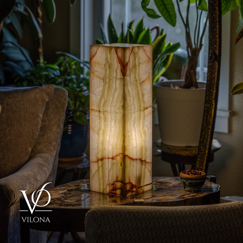 Bamboo Onyx Table Lamp – Light Edition #1 – 19.75" Tall × 6" Wide, photo 12 of 17