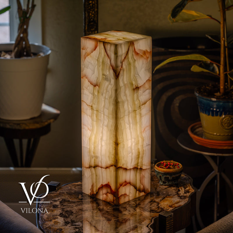Bamboo Onyx Table Lamp – Light Edition #1 – 19.75" Tall × 6" Wide, photo 13 of 17