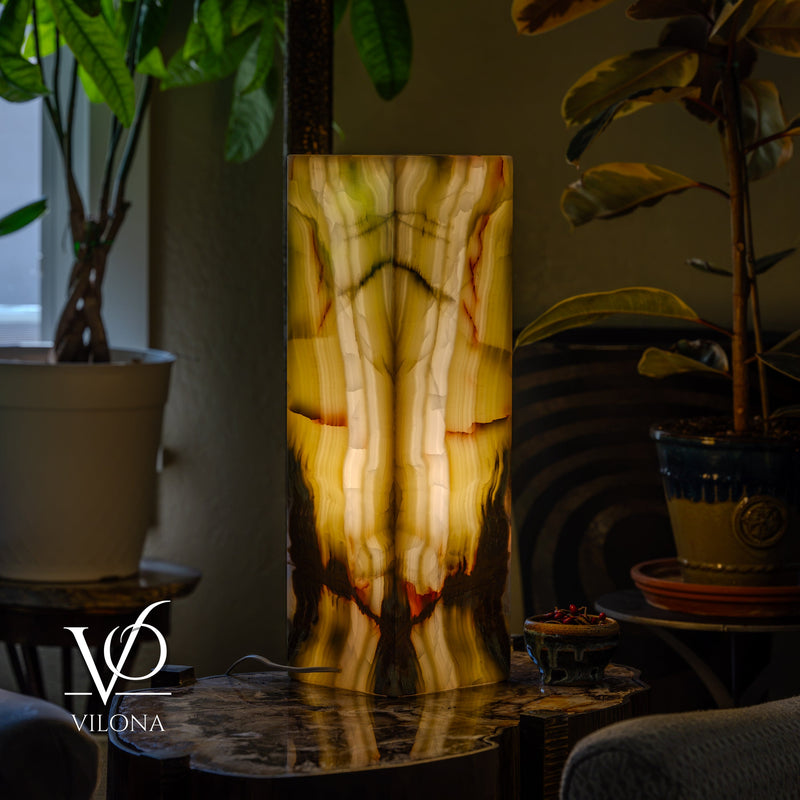 Bamboo Onyx Table Lamp – Dark Edition #1 – 19.75" Tall × 6" Wide, photo 5 of 19