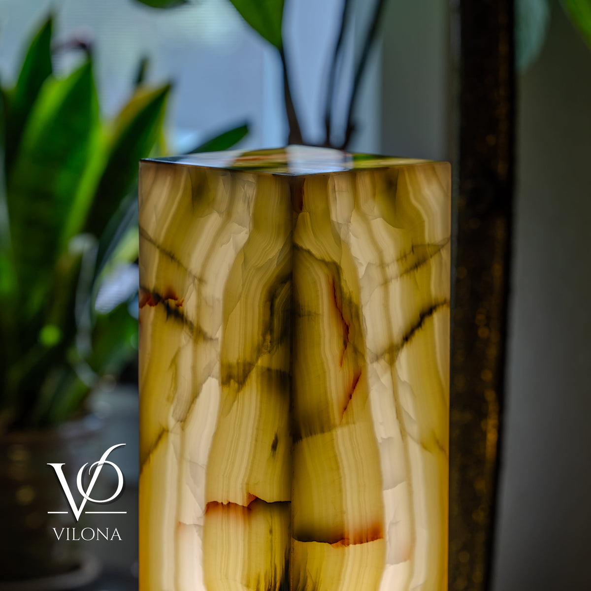 Bamboo Onyx Table Lamp – Dark Edition #1 – 19.75" Tall × 6" Wide, photo 8 of 19
