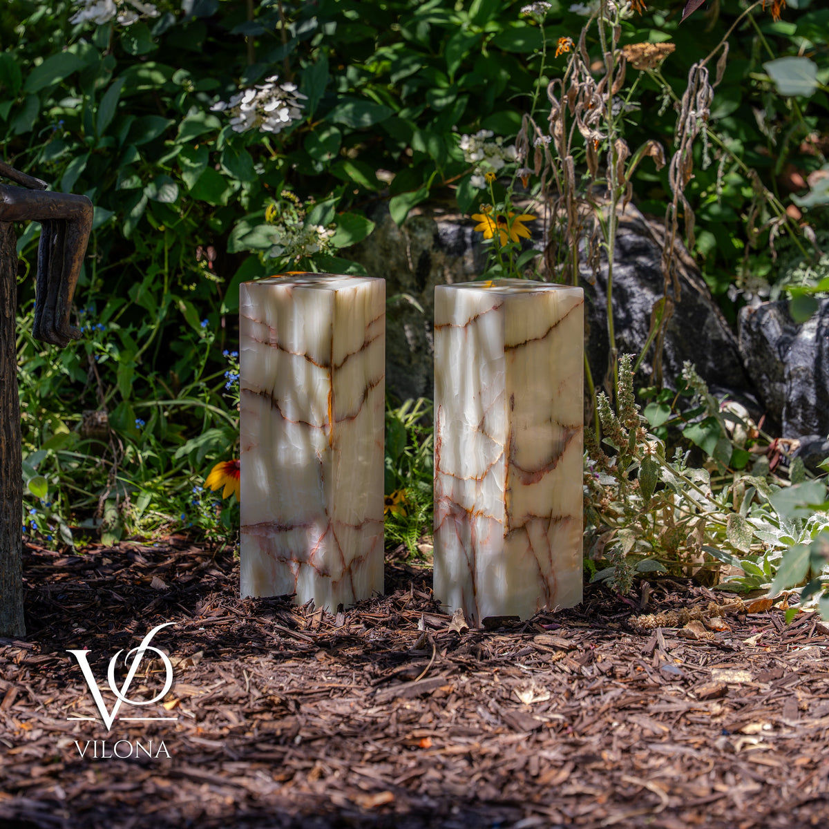 Bamboo Onyx Table Lamp Pair – Light Edition #2 – 19.75" Tall × 6" Wide Each, photo 5 of 18