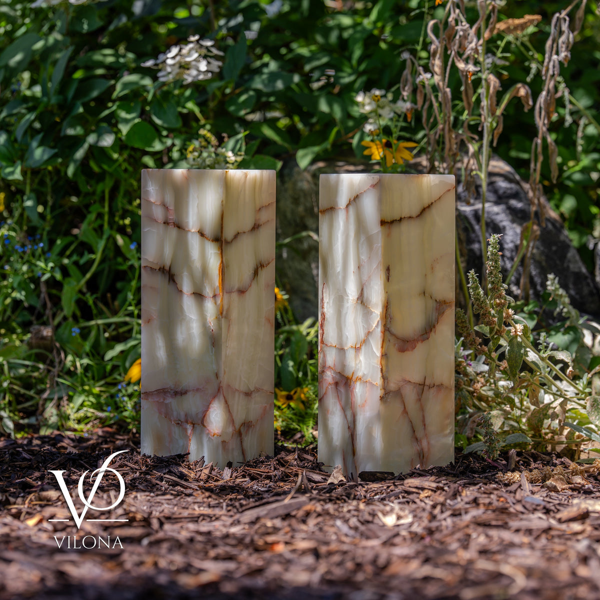 Bamboo Onyx Table Lamp Pair – Light Edition #2 – 19.75" Tall × 6" Wide Each, photo 8 of 18