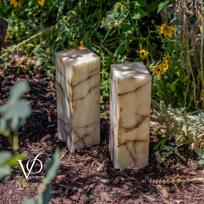 Bamboo Onyx Table Lamp Pair – Light Edition #2 – 19.75" Tall × 6" Wide Each, photo 12 of 18